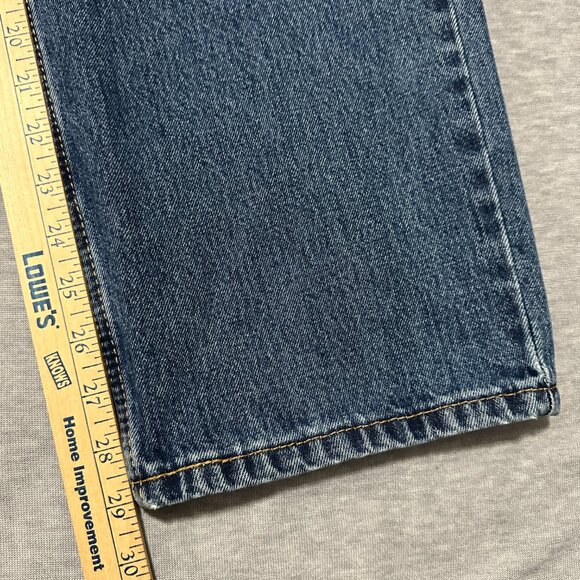 Levis 550 Jeans Mens 38x29 Relaxed Straight Blue Medium Wash 100% Cotton Denim - Picture 10 of 16